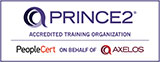 karriere tutor Ein Logo mit dem Text „PRINCE2 ACCREDITED TRAINING ORGANIZATION“ und den Logos für PeopleCert und AXELOS darunter.