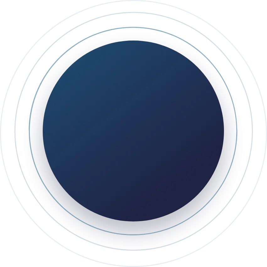 karriere tutor® Ein dunkelblaues, rundes Objekt mit einem pixeligen, glitchartigen Muster darum herum auf einem schwarzen Hintergrund.